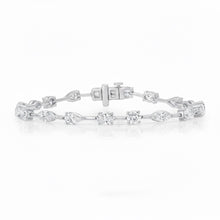 Segmented Mixed Shaped Diamond Eternity Bracelet