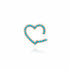 Double Sided Turquoise Heart Charm Clip Holder Enhancer