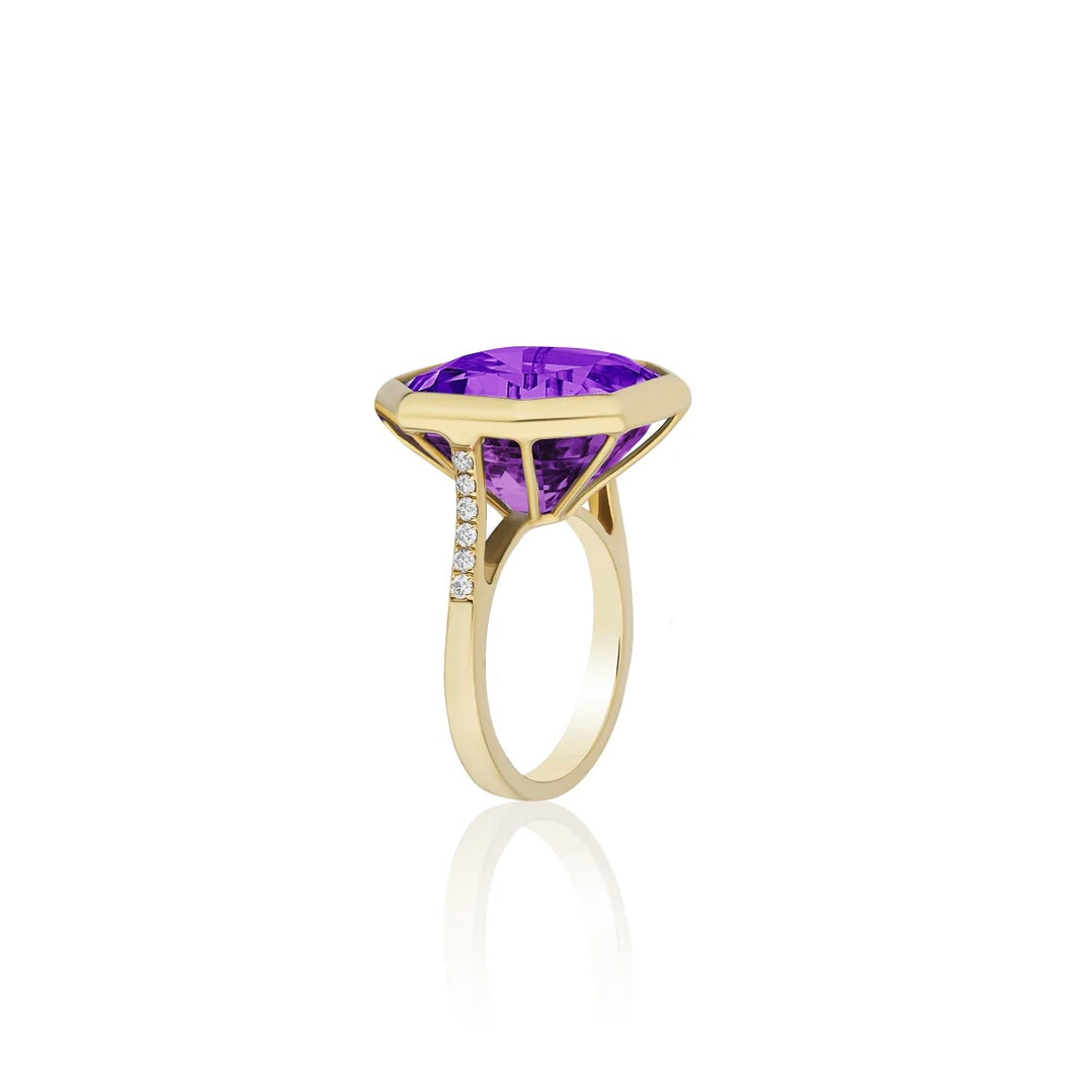 Gossip Gemstone Octagon Statement Ring