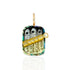 Pendant with owl design and 'Sally Sara' text on a white background