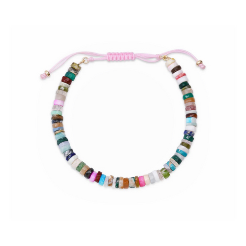 Multi Opal Beaded Opal Anklet on Adjustable String