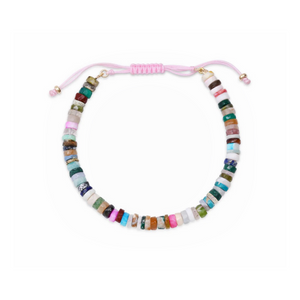 Multi Opal Beaded Opal Anklet on Adjustable String