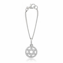 Diamond Star of David Watch Charm Bracelet
