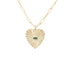 Large Fluted Gemstone Sunbeam Heart Charm