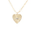 Large Fluted Gemstone Sunbeam Heart Charm