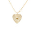 Large Fluted Gemstone Sunbeam Heart Charm