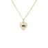 Mini Fluted Gemstone Sunbeam Heart Charm