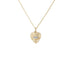 Mini Fluted Gemstone Sunbeam Heart Charm