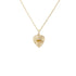 Mini Fluted Gemstone Sunbeam Heart Charm