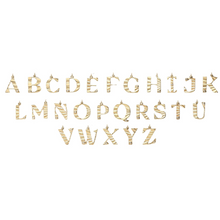 Large Fluted Sunbeam Gemstone Letter Charm