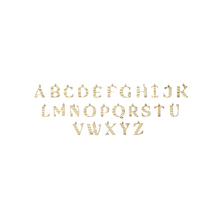 Mini Fluted Sunbeam Gemstone Letter Charm