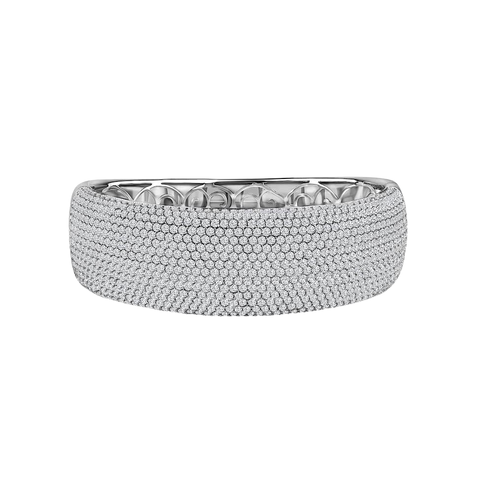 Wide diamond cuff bracelet Clearance