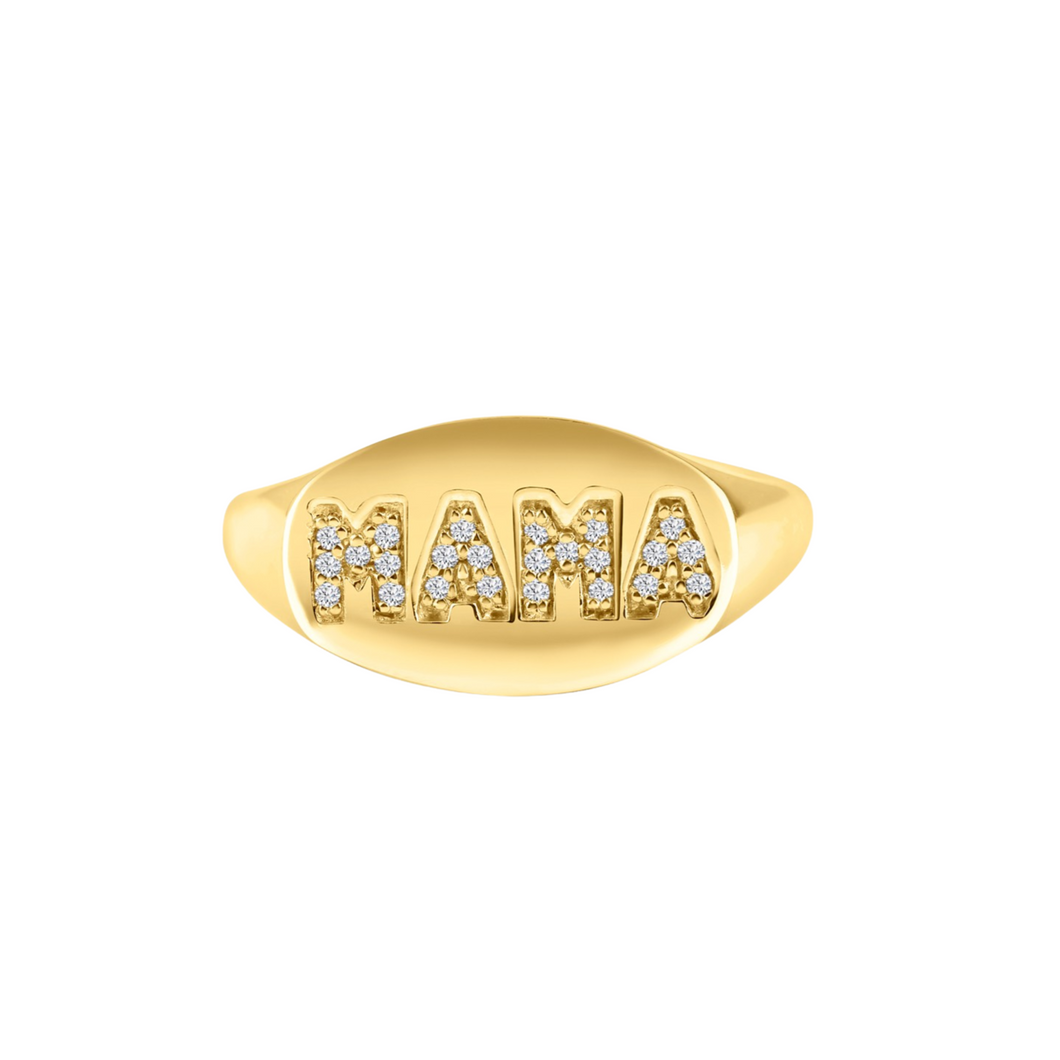 Diamond Mama Signet Ring Milestones by Ashleigh Bergman