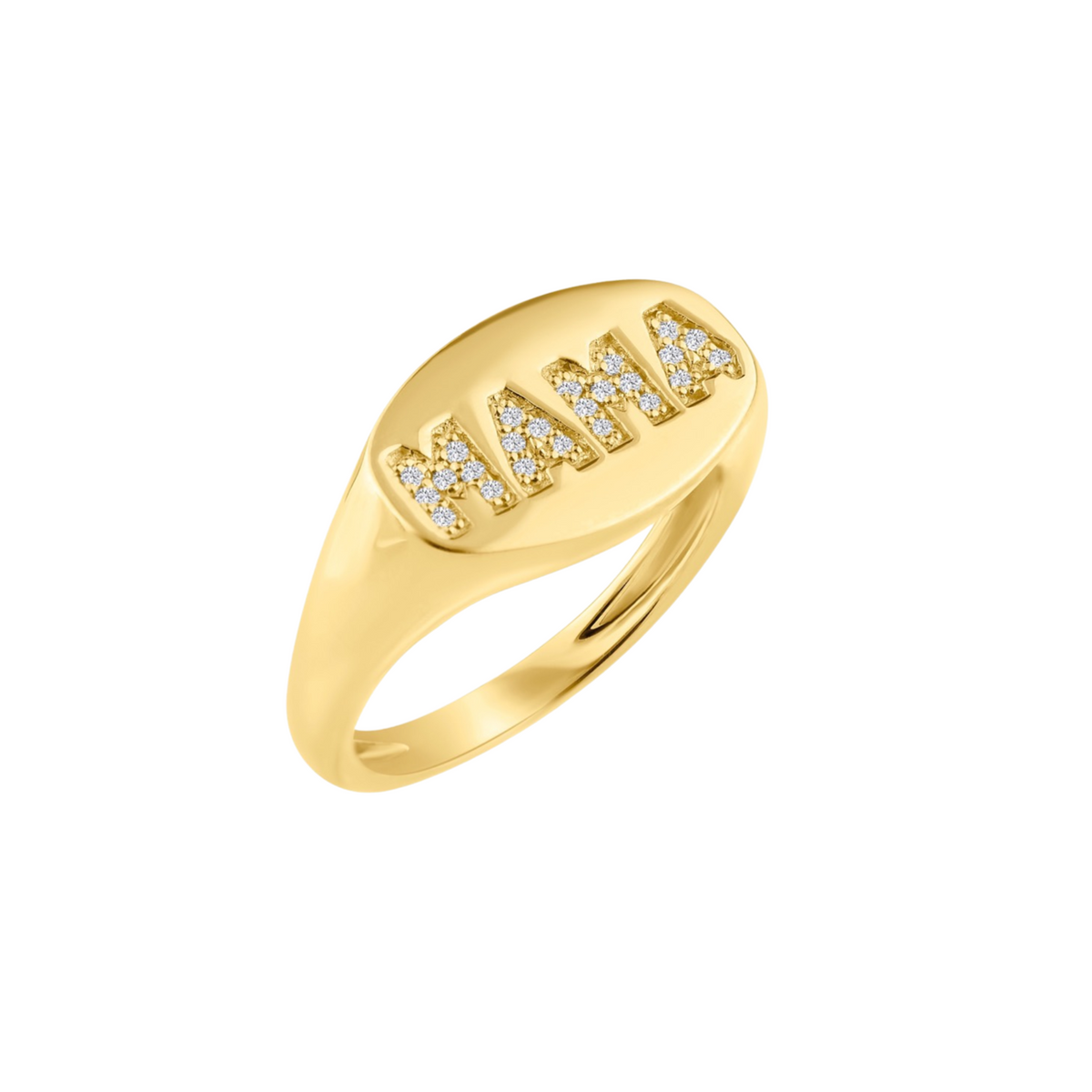 Diamond Mama Signet Ring