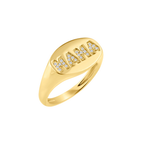 Mama sales signet ring