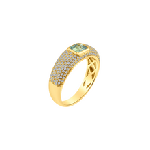 Bezel Set Gemstone & Diamond Stacking Ring