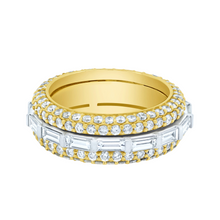 Baguette Diamond Spinner Stacking Ring