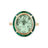 Melange Oval Shape Semi Precious Stone Ring