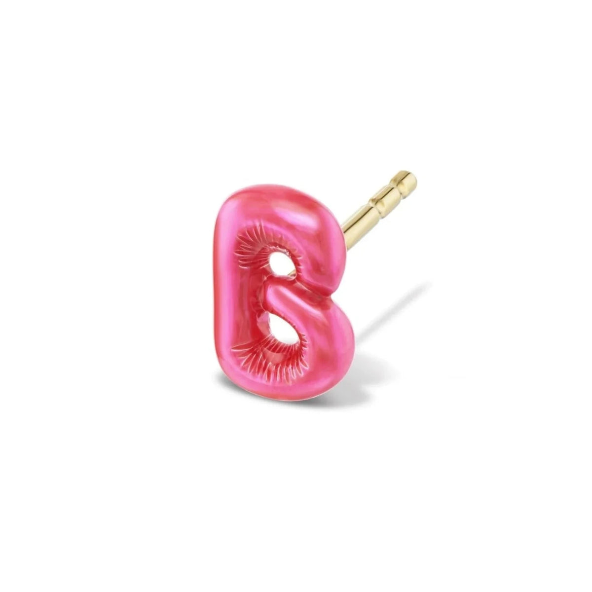Single Letter Helium Stud Earring