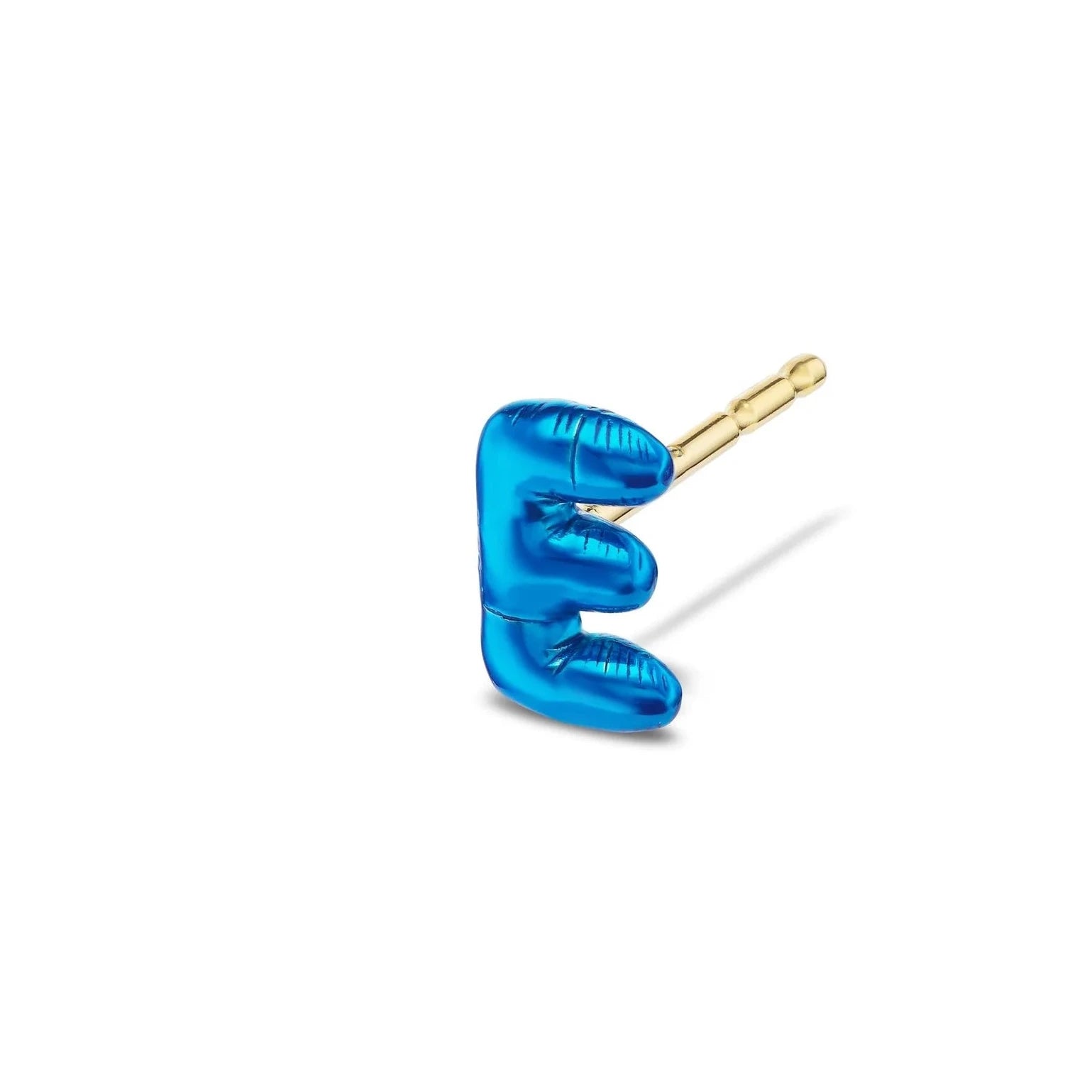 Single Letter Helium Stud Earring