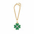 Diamond or Emerald Clover Watch Charm Bracelet