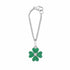 Diamond or Emerald Clover Watch Charm Bracelet