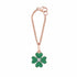 Diamond or Emerald Clover Watch Charm Bracelet