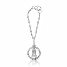 Diamond Initial Watch Charm Bracelet