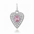 Petite Sapphire & Diamond Pave Heart Charm