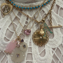 Thin Mixed Gold & Glass Beaded Chain Necklace