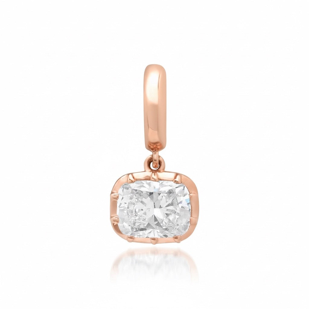 Lab Grown Diamond Cushion Cut Georgian Set Charm