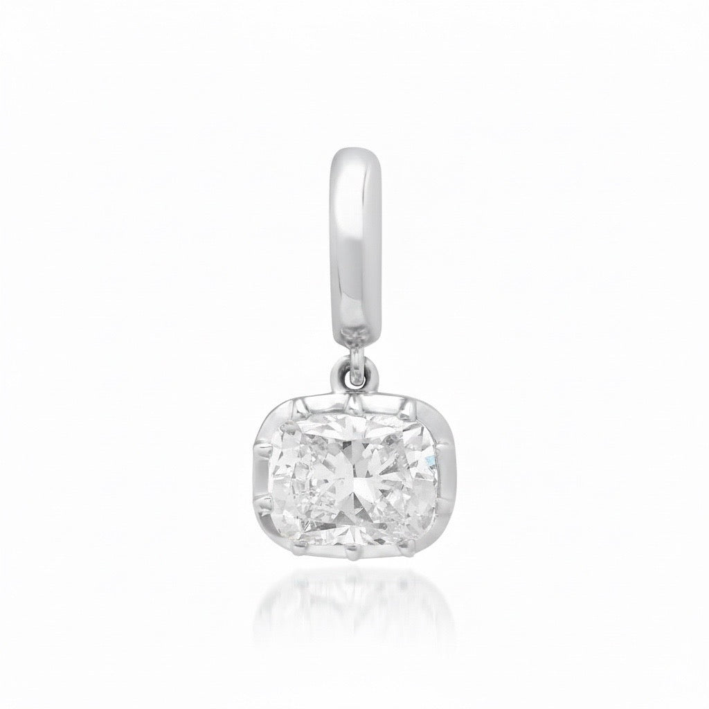 Lab Grown Diamond Cushion Cut Georgian Set Charm