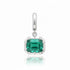 Lab Grown Emerald Cut Emerald Georgian Set Charm