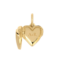 Mini Groovy Diamond Heart Locket Charm