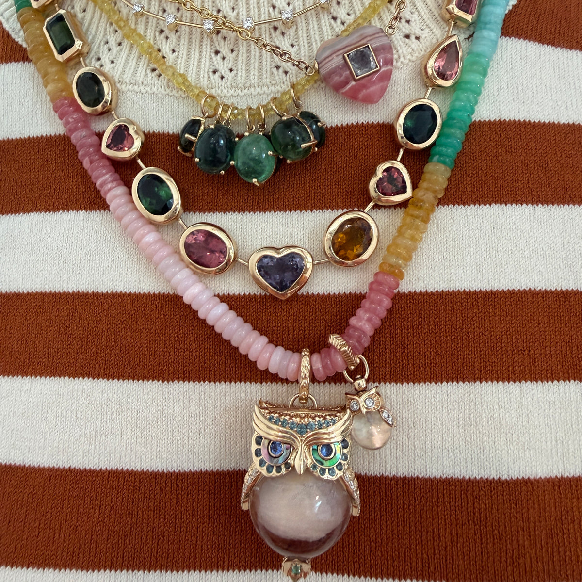 XS Tourmaline Gumdrop Cabochon Charm