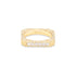 Spark Side Stone Etched Ring