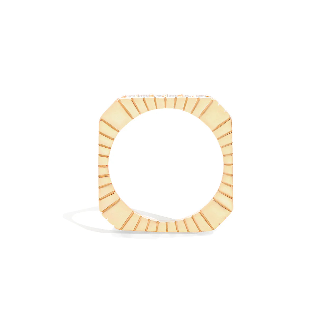 Spark Side Stone Etched Ring