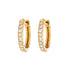 Classic Diamond Huggie Hoop Earrings