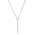 Adjustable Snake Lariat Necklace with Lab Diamond Head