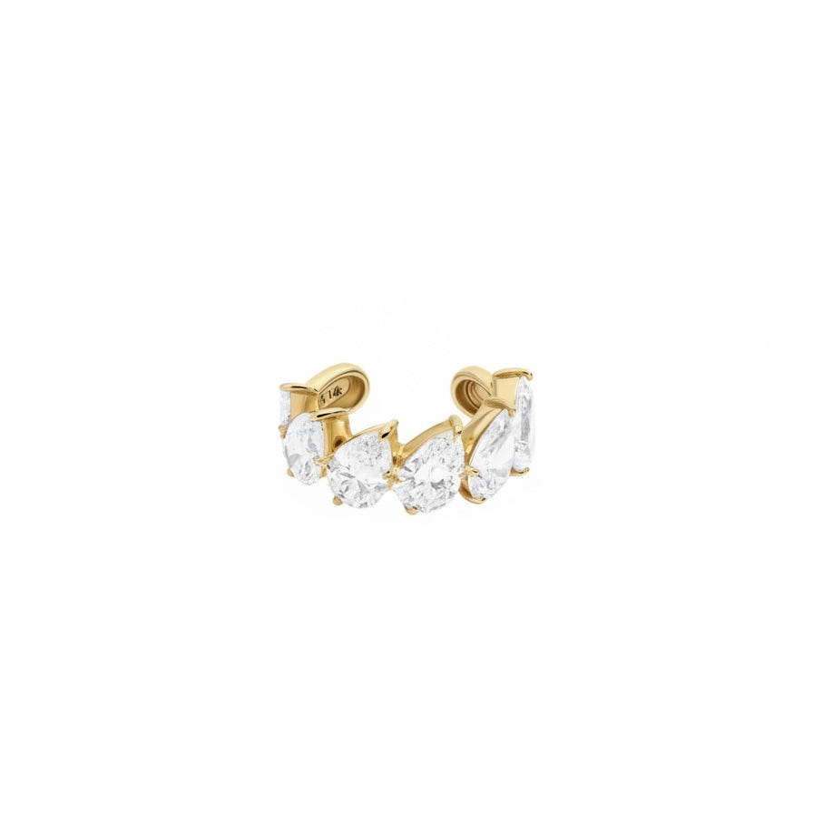 Pear Lab Grown Diamond Eternity Ear Cuff