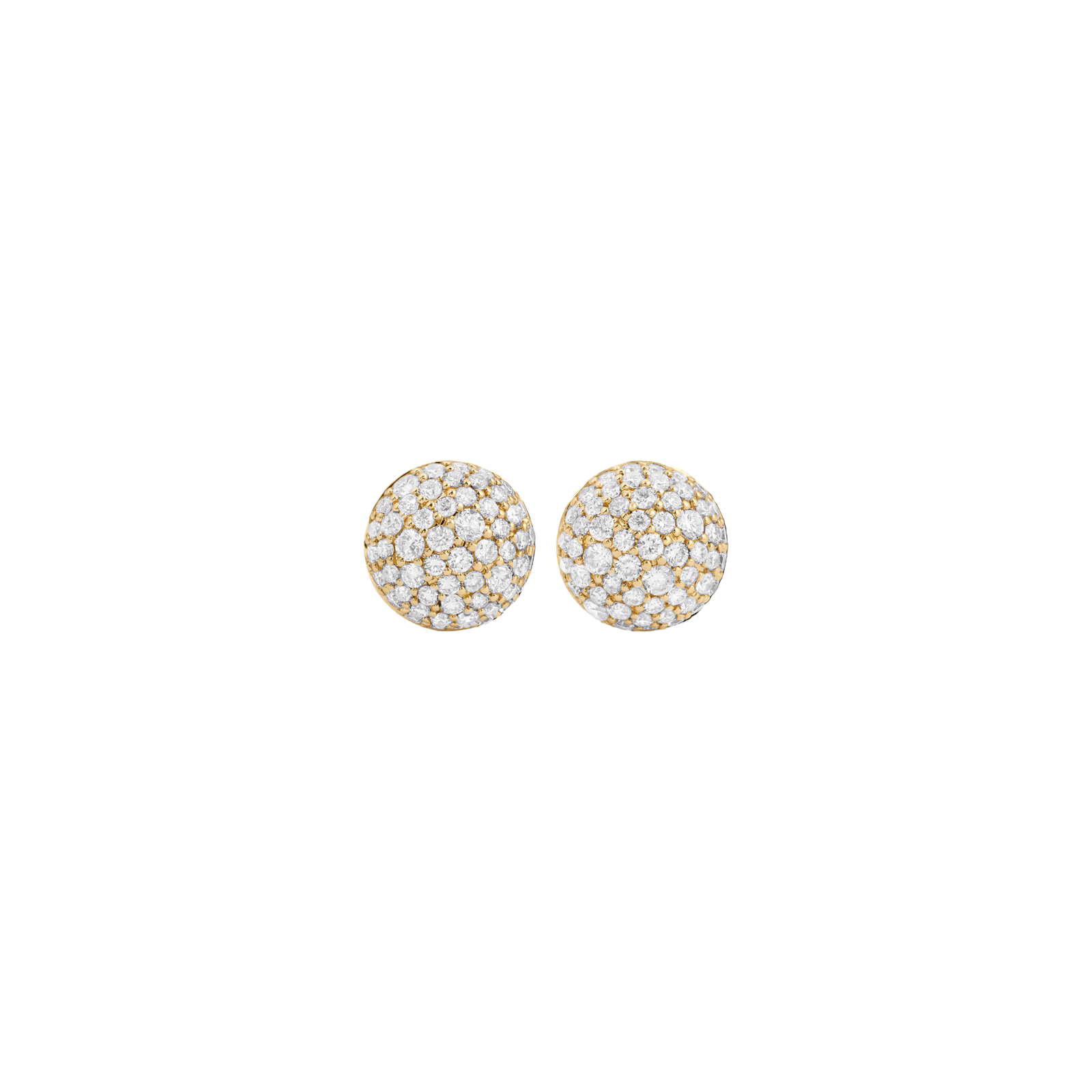 Stellar Pavé Lab Grown Diamond Half Dome Stud Earrings