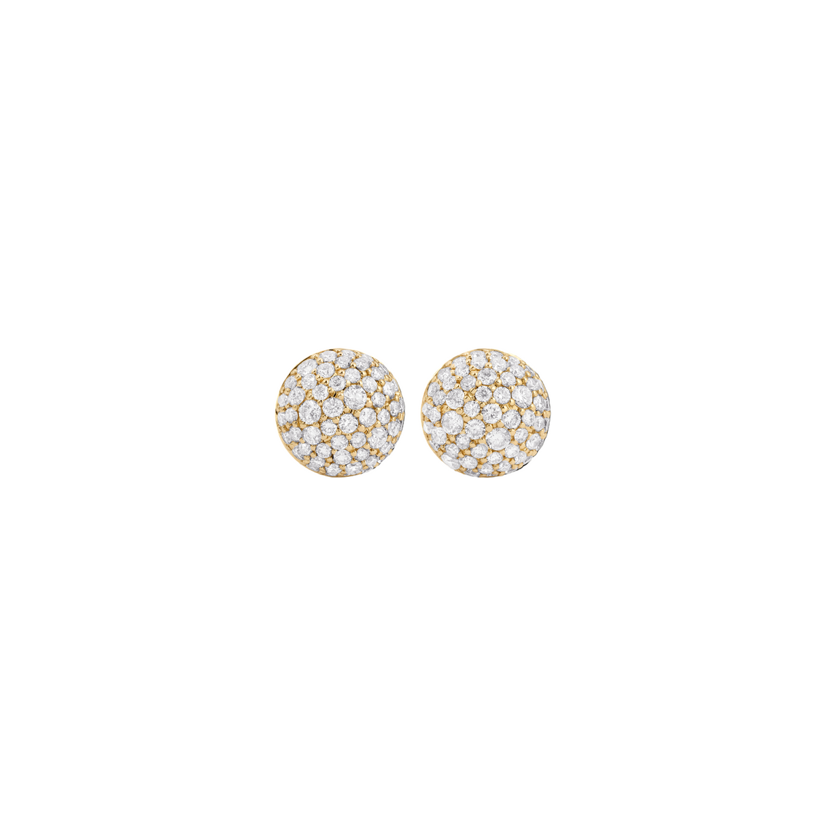 Stellar Pavé Lab Grown Diamond Half Dome Stud Earrings