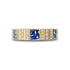 Pinstripe Strength Diamond & Gemstone Skinny Cigar Band Ring