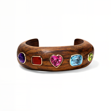 Milestones by AB for My Story Narrow Multi-Shape Gemmy Wood Cuff Bracelet