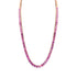 Bold Bezel Set Pink Sapphire Tennis Necklace