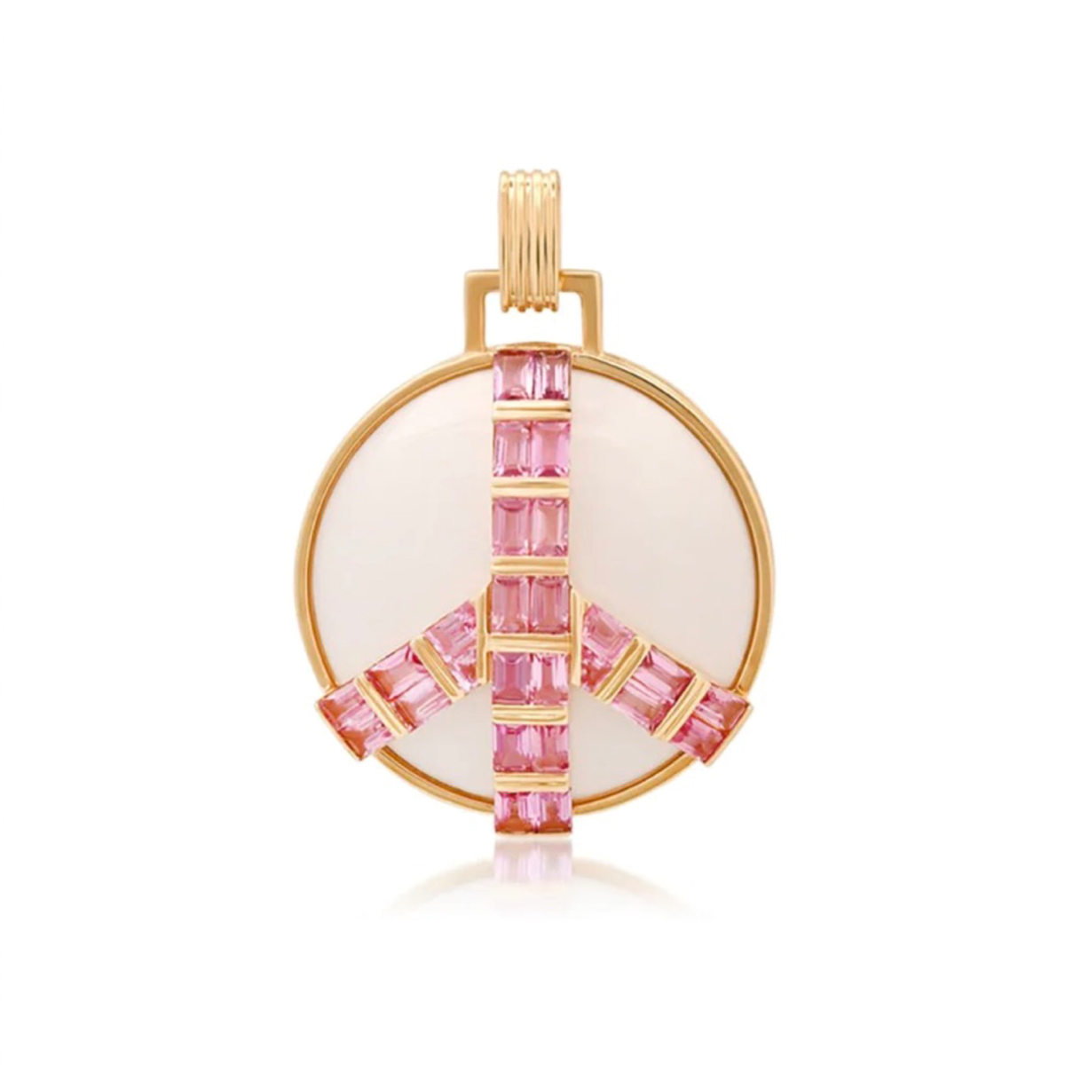 Midsize Gemstone Peace Pendant