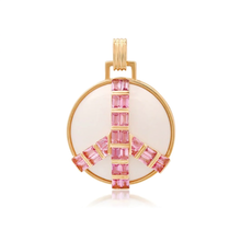 Midsize Gemstone Peace Pendant