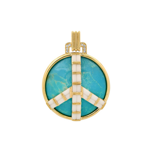 Midsize Gemstone Peace Pendant