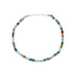 Larimar & Spiny Oyster Turquoise Chain or Adjustable Beaded Necklace with Gold Beads