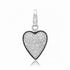 Puffy Black & White Diamond Heart Charm